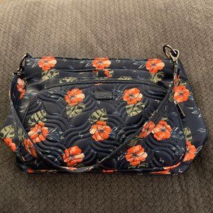 Lug Samba Navy Blue Floral Shoulder Bag Purse A3